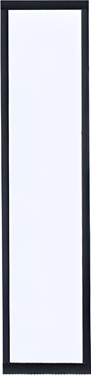 Vente-unique Glazen binnenraam van aluminium met poedercoating - 30 x 105 cm (B x H) - Zwart - BAYVIEW