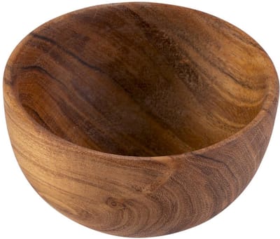 Pure Acacia Wood Aardewerk Schaaltje | Kommetje | Tapasschaaltje | Klein Schaaltje | Servies Schaaltje | Woonaccessoire 10x5 cm