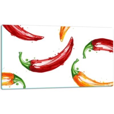 TMK ArtDeko - Snijplank - Paprika - 52x30cm - Sgraapglas