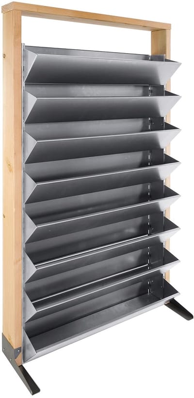Bellissa INALTO L8 - Verticaal verhoogd plantenrek met 8 bakken - 100 x 32 x 180 cm - Douglas hout en verzinkt staal