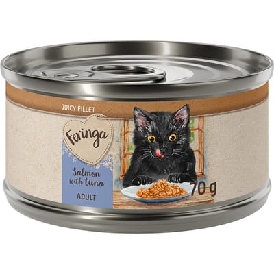 12x70g Zalm met Tonijn Feringa Juicy Fillet Katten Natvoer