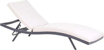 AMELIA - Ligstoel - Lichtbeige - Aluminium
