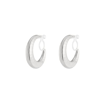 Bold Hoop Clipoorbellen | RVS (verkleurt niet) Zilver | Cadeau voor haar | Kerst | Verjaardag | Beste Cadeau | Yehwang