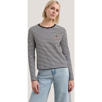 Karl Lagerfeld Disney Stripe Longsleeve T-shirt Small Stripe Black-white Taglia: XS | Maglie Sportivi Outlet | Donna | Nero