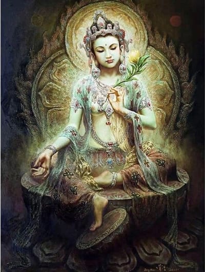 Diamond Painting Set Goddess 40x30cm Full size ronde steentjes