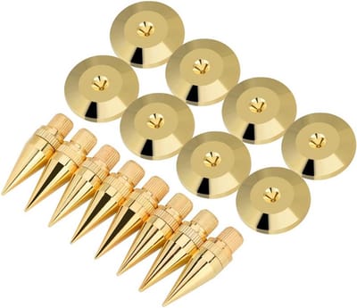 Speakerstands met Koper en Gouden Afwerking - 8 Paar