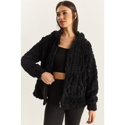 Gebreide Cardigan met Capuchon en Rits