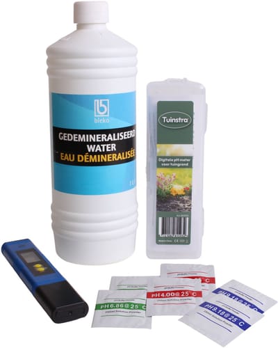 Tuinstra® pH Meter Digitaal - Bodemtester Grond - Voor Tuin & Gazon - Complete set - Incl. 3 kalibratie sets