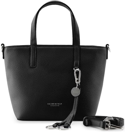 SEIDENFELT MANUFAKTUR handtas schoudertas Lohja Hand Bag Black zwart