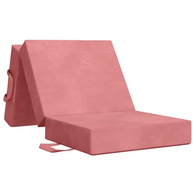 vidaXL - Vouwbare - Sofa - Bed - 75 - x - 63 - x - 45 - cm - Roze
