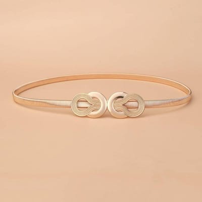 Gouden Ketting Riem Vrouwelijke Taille Verstelbaar Designer Riemen Voor Vrouwen Luxe Merk Punk Jurk Elastische Tailleband 64cm goud