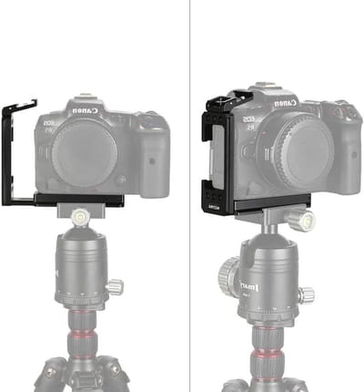 Extension L Beugel Geschikt voor EOS R5/R6 met ARCA Type QR Plaat en Koude Schoen - 408, Ideaal voor Fotografie en Videografie