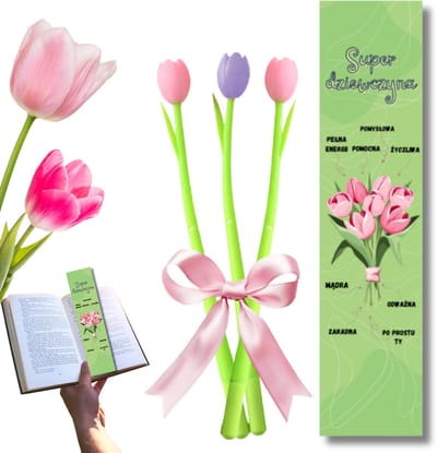 Boeket tulpen - Schrijfset - Met Zakdoek - Voor Vrouwen - Groen