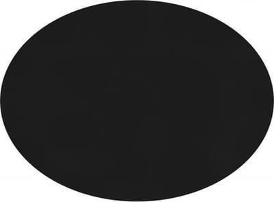 ZICZAC - Placemat TOGO - SET/6 - Ovaal - Dubbelzijdig - Kunstleer - 33x45 cm, zwart