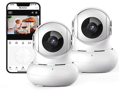 Beveiligingscamera Binnen 2K met App - Babyfoon met Bewegings- en Huildetectie - Wifi-camera met 2-weg Audio