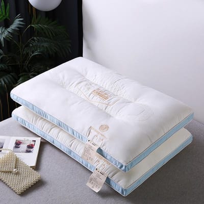 Superzacht Kasjmier Proteïne Kussen Zacht Kussen Zakt Niet In Huishoudelijk Cervicaal Wervelkolom Beschermingskussen Helpt Slapen 48*74cm white