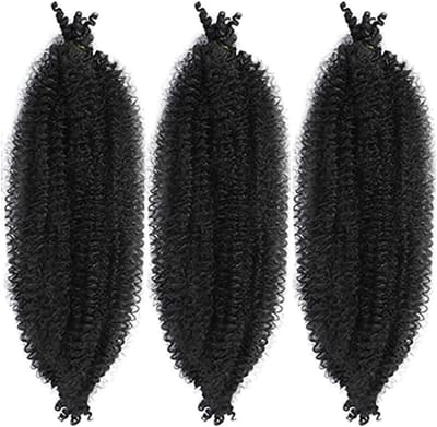 Dailygoods- Haarextensies 12 Inch - Vooraf Gescheiden Soft Twist Haar - Afro Marley Locs - Spring Twist Kapsels - Natuurlijk Gevoel - 3 Pakketten - Vlechthaar