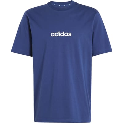 Adidas Sportswear Essentials Linear Single Jersey T-Shirt - Heren - Blauw