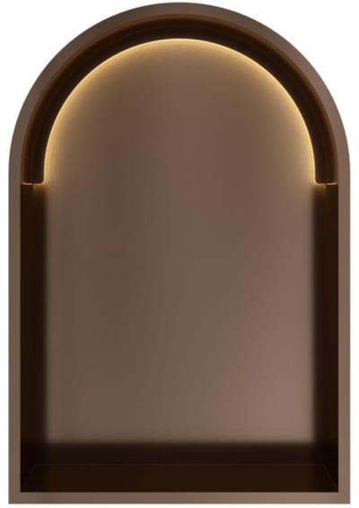 Hotbath &More Inbouwnis Toogmodel - 452 x 30 x 10 cm - met LED-verlichting - Tuscan Bronze