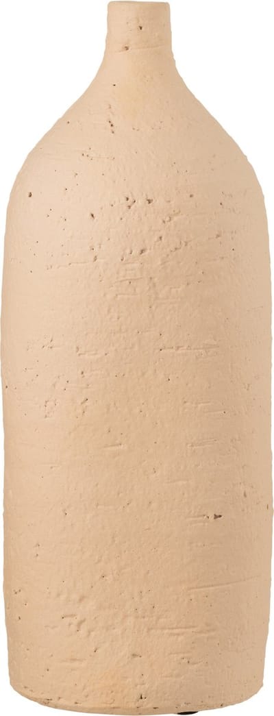 J-Line vaas Enya Fles - keramiek - beige - large - 40 cm hoog
