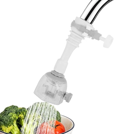 Verstelbare spatwaterdichte kraanverlenging voor waterbesparing in de keuken, 5.1 inch lange flexibele slang