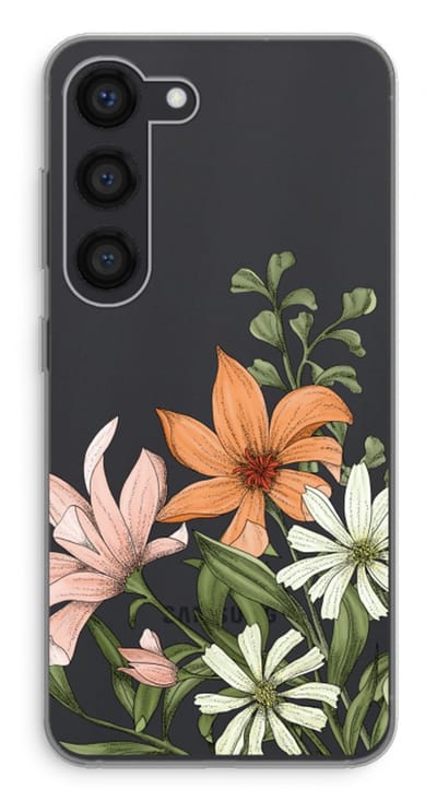 Case Company® - Hoesje geschikt voor Samsung Galaxy S23 hoesje - Floral bouquet - Soft Cover Telefoonhoesje - Bescherming aan alle Kanten en Schermrand