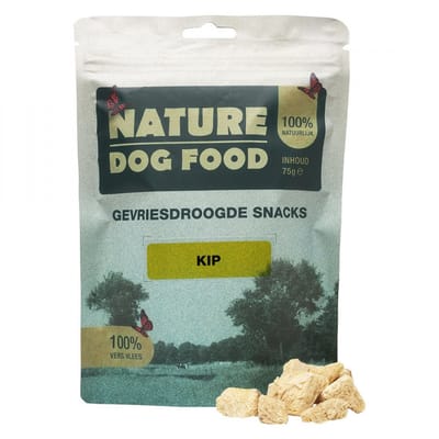 Nature Dog Food Gevriesdroogde Honden- en kattensnacks 100% Kip