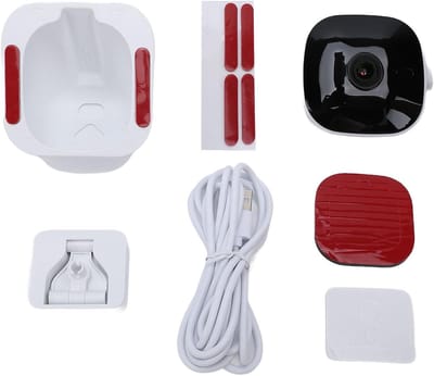 Raamcamera - Beveiligingscamera - Huisbewaking - Installatie zonder boren - 4MP - Wit