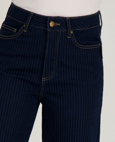 Je m'appelle Dames Broek Straight fit Met stretch - Blauw - Maat XS