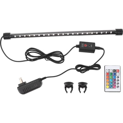 LED Aquariumlamp Hoge Helderheid LED Kralen Meerdere Modi Onderwater Vissenkomlamp met Afstandsbediening US Plug 38cm/15.0in