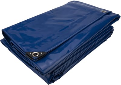 Blauw PVC Afdekzeil 4x8 m (650gr/m2) - Stevig Bisonyl Dekzeil - Waterdicht Dekkleed voor Bescherming