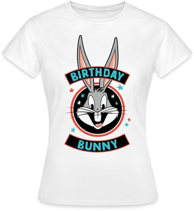 Looney Tunes Bugs Bunny Birthday Bunny T-Shirt Dames