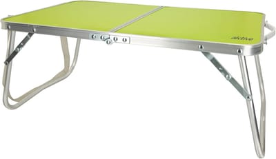 Thijox - Inklapbare Strandtafel 60x40x25 cm Groen - Metalen Frame en Houten Plaat - Kleine Campingtafel voor Tuin, Feest en Buitenactiviteiten