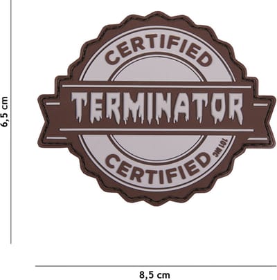 101 Inc Embleem 3D Pvc Terminator Grijs  17070