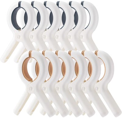 12 stuks handdoekclips voor strandstoelen, sterke winddichte plastic strandhanddoeken voor dagelijks wassen