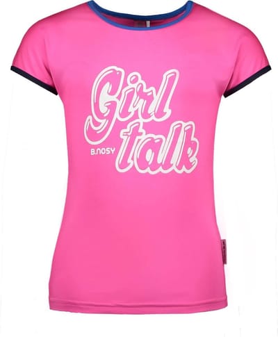 B-Nosy Meisjes t-shirts & polos B-Nosy Girls shirt with contrast binding an roze 116