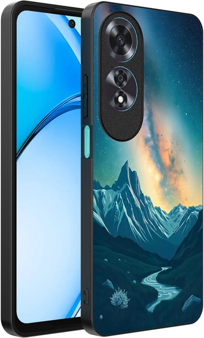 Smartphonica Telefoonhoesje Geschikt voor Oppo A60 met Sterrenhemel Opdruk - TPU Backcover Case With Space And Milkyway Design geschikt voor Oppo A60