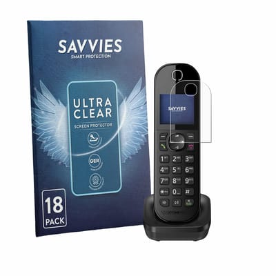 Savvies - Screenprotector voor Panasonic KX-TGC463 - Folie Beschermfolie transparant 18 Stuks