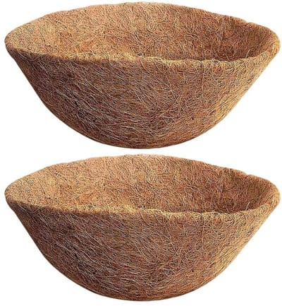 Dailygoody - Ronde Coco Liners - Natuurlijke Kokosvezel - 20 cm - Opknoping Mand - Tuin Bloempot - Geschikt voor Groenten en Kruiden
