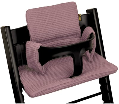 Ukje Stoelverkleiner TrippTrapp - Geschikt voor Stokke Tripp Trapp Kussenset - Kinderstoel Verkleiner - Het enige merk dat in de was kan - Extra Dik - Mauve - Wafelstof