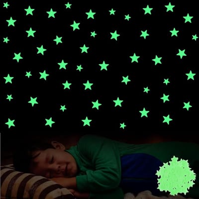 Glow in the dark sterren stickers voor plafond kinderkamer decoratie met 200 stuks