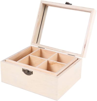 Handgemaakte Houten Sieradenbox met Dubbele Spiegel - Organiser voor Sieraden, Opslag voor Kettingen en Oorbellen