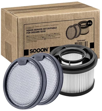 SQOON® filterset geschikt voor Dreame T10/T20/T30/R10/R20 - motorfilter en HEPA-filter voor stofzuigeronderhoud