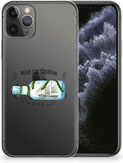 Apple iPhone 11 Pro Telefoonhoesje met Naam Boho Bottle