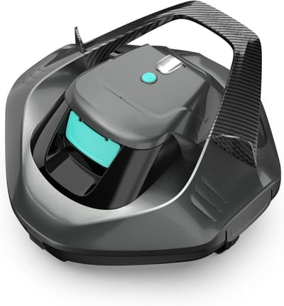 Aurixi® Zwembadrobot - Zwembadstofzuiger Elektrisch - Zwembad Robot Stofzuiger - Donkergrijs - 34cm x 34cm x 18cm