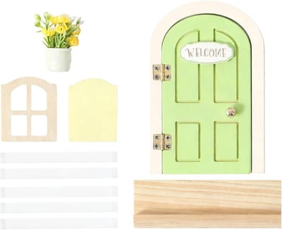Feeëndeur Speelgoed - Mini Deur - Kinderkamer Decoratie - Massief Houten Vakmanschap - 13 x 8.5 cm - Niet Gespecificeerd