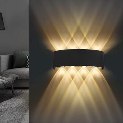 Moderne IP65 Wandlamp met LED, 22 x 8 x 5 cm, Warmwit Licht voor Binnen en Buiten