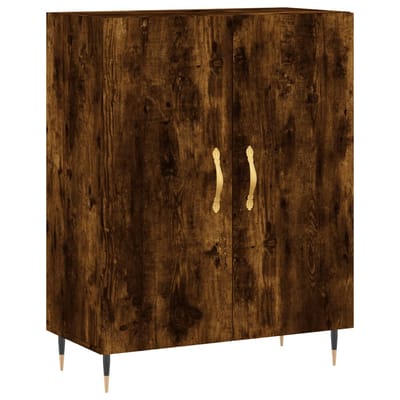 vidaXL - Dressoir - 69,5x34x90 - cm - bewerkt - hout - gerookt - eikenkleurig