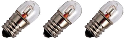 Miniatuur Signaallamp E10 230V - 3 stuks - T9 Neonlamp Ø9mm - 23mm - 2500K - Dimbaar - Rood