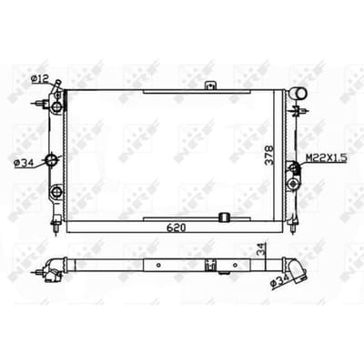 Radiator, motorkoeling Economy Class NRF 58973A